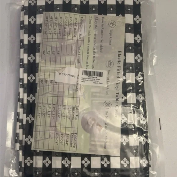 Tablecloth  Rectangle Vinyl  Fitted - Picture 2 of 3